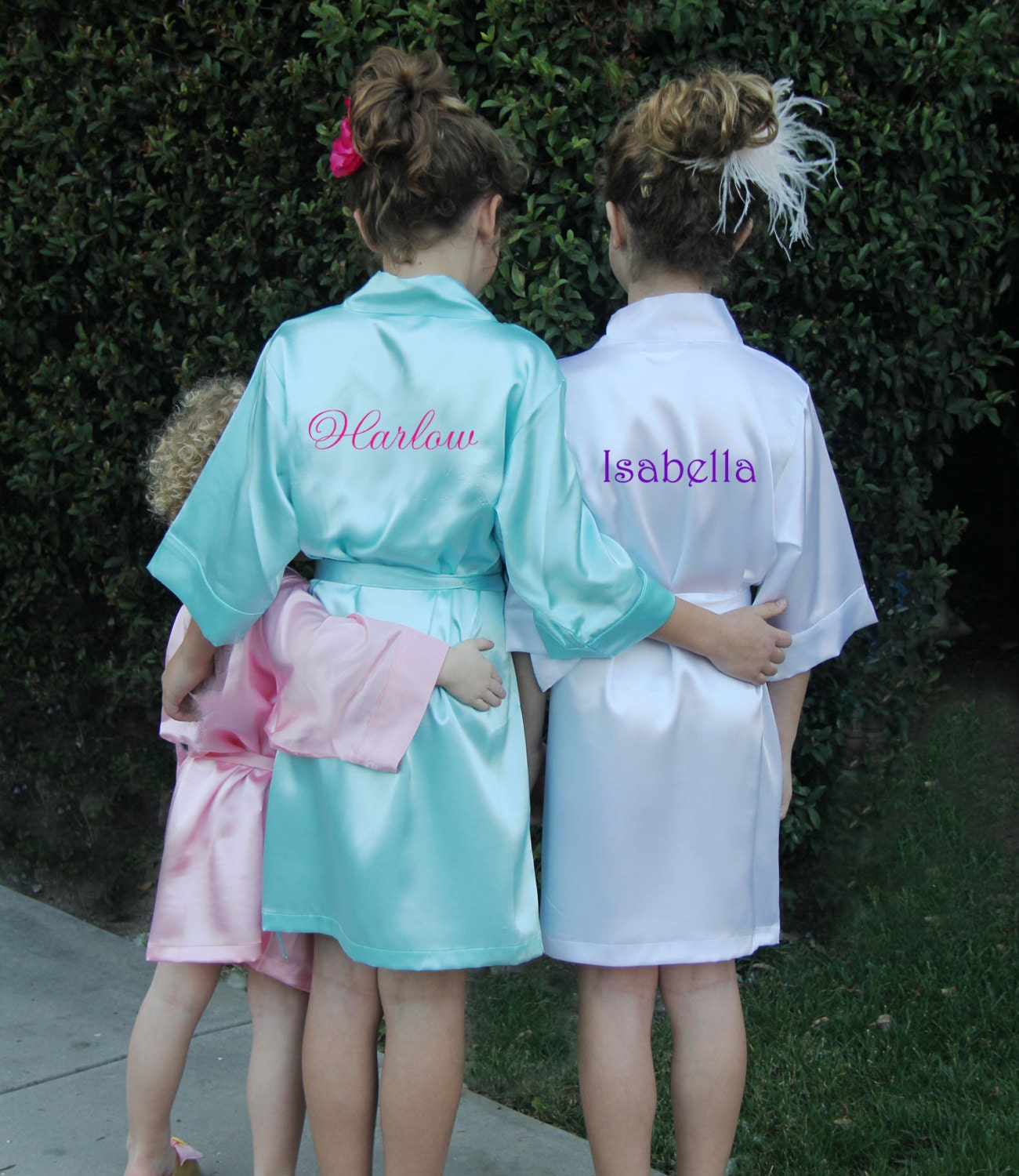 Personalized Flower Girl Robe Monogrammed Junior Bridesmaid