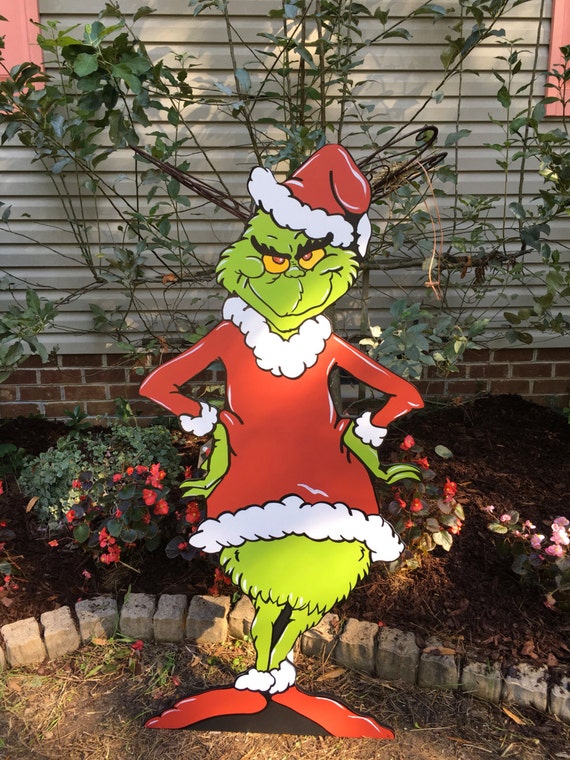 Grinch yard art 4ft tall.