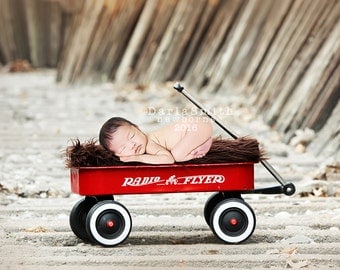 Newborn Digital Backdrop Vintage Radio Flyer Newborn Baby Prop Newborn Photography Instant Download