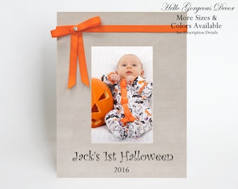 Baby Halloween Picture Frame First Halloween Personalized Gift Halloween Decor Newborn New Baby Infant Autumn Fall Decorations Baby Gifts