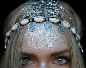 Shell and coin crown/necklace