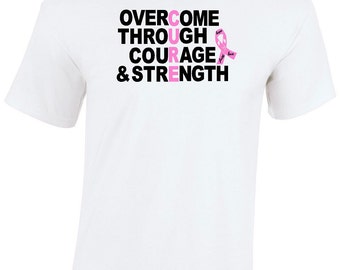 Breast Cancer Shirt, Breast Cancer Survivor Tshirt, Breast Cancer Awareness, Determination Tee Shirt, Pink Ribbon T-Shirt, Breast Cancer Tee