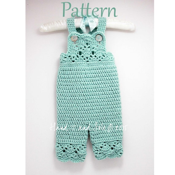 Crochet Overall Pattern Crochet Baby Overalls by HHandSPatterns