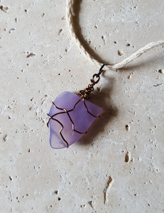 Natural Ellensburg Blue Agate Pendant Genuine Rare Eburg Blue