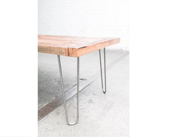 16" Hairpin Legs (Raw Steel) - Set of 4 Table Legs - Mid Century Modern - Industrial Strength