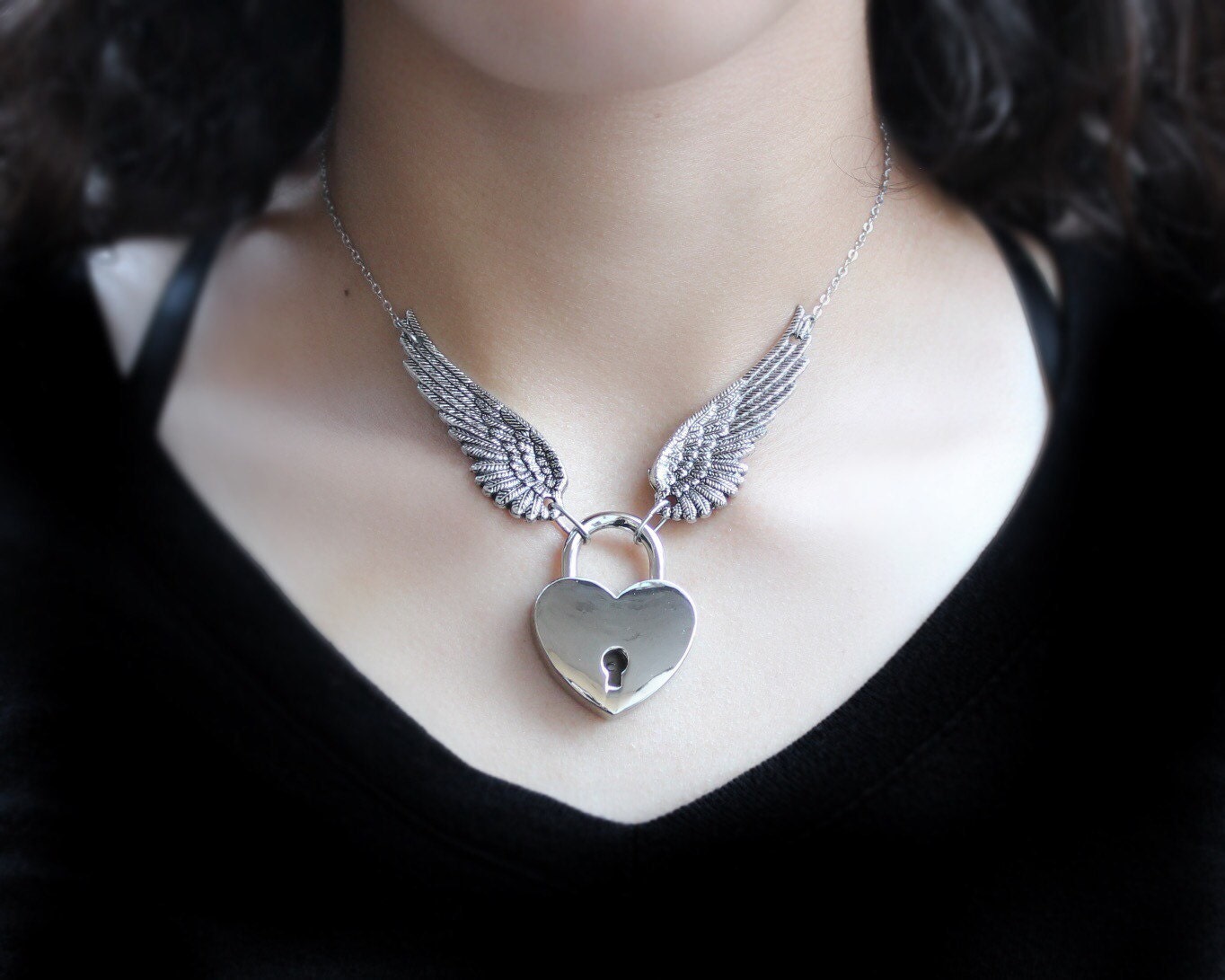 Engraved Padlock Necklace Engraved BDSM Collar Engraved