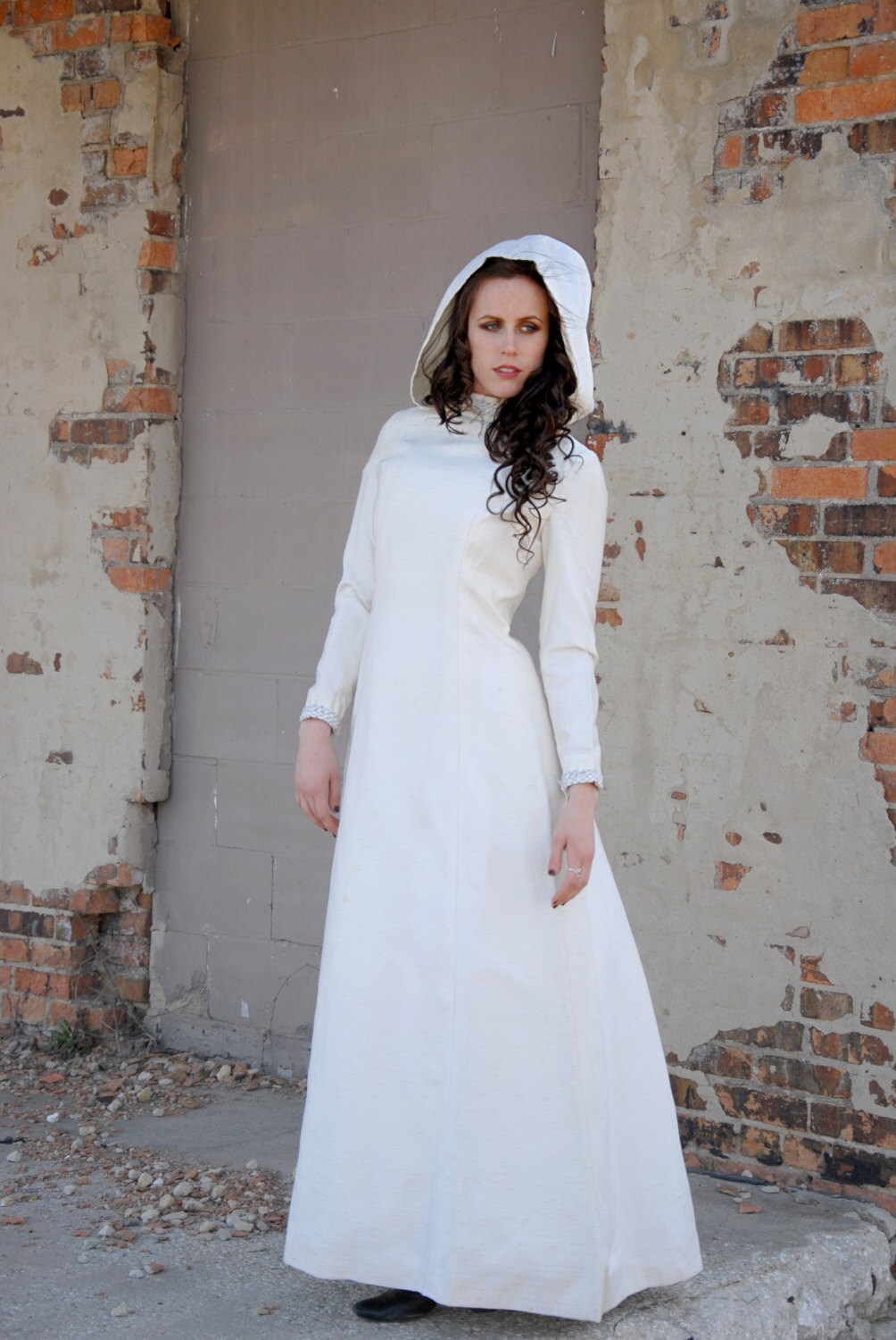 long hooded gown