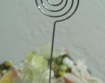 24 Silver Wire Picks, Table Number Picks, Wedding Card Holder Picks, Picks for Holding Place Cards, Number Card Pick, Centerpiece Pick