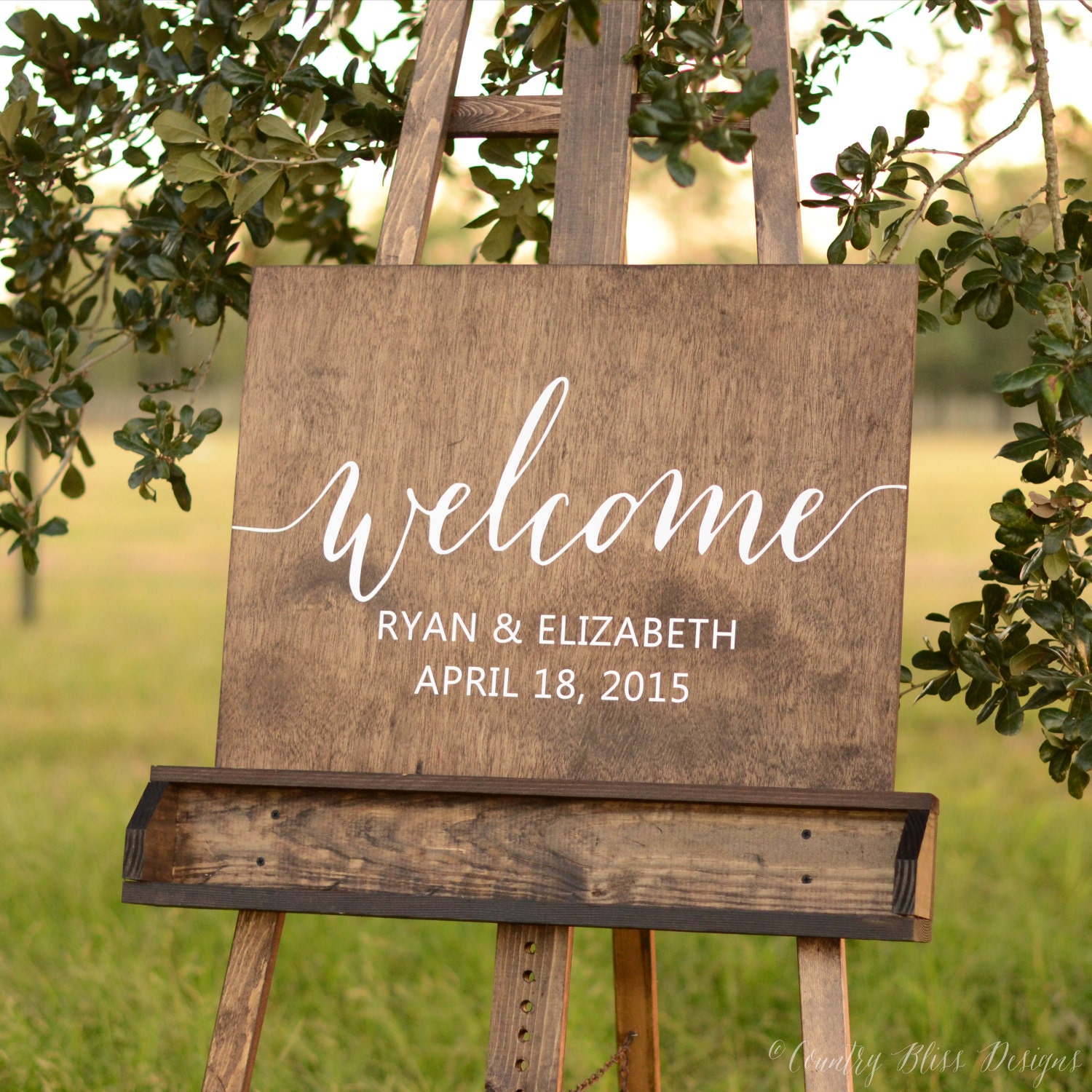 Welcome wedding sign Wooden Welcome Sign by countryblissdesigns