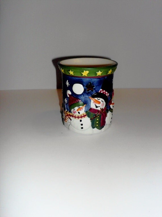 Vintage Yankee Candle Snowman tea light oil/wax tart warmer