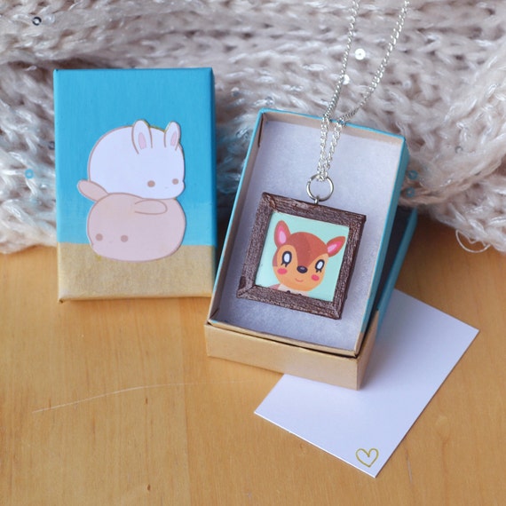 Animal Crossing Picture Frame Necklace Choose any by LoreleiWave