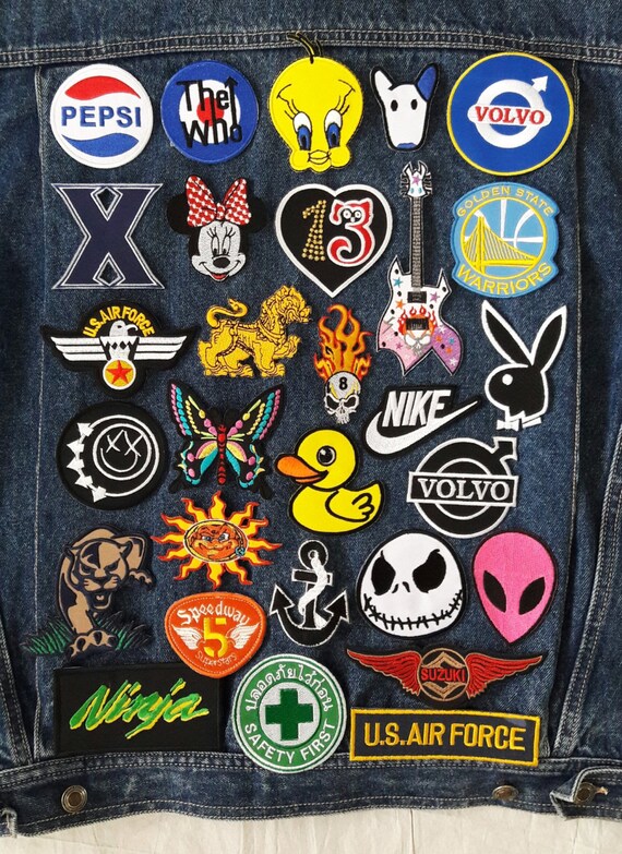 29 Iron on Patches Set / Set of 29 Patches / 29 Embroidered