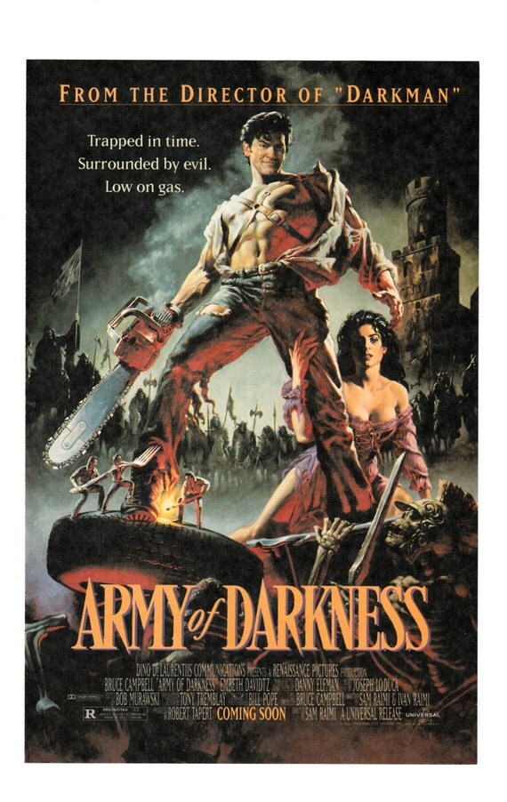 AdArmy of Darkness Movie Poster 1992 Paper Advertisement