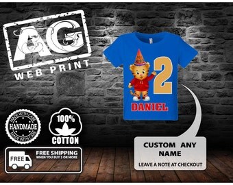 Daniel Tiger Birthday shirt, Custom your name, Custom year,