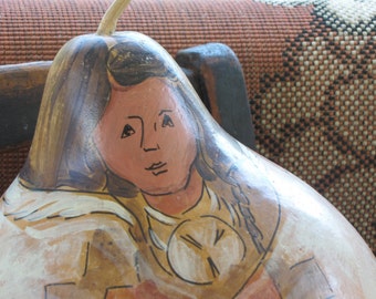 Original Gourd Art/ Southwestern Art/ Handpainted Gourd/ Harvest Decor