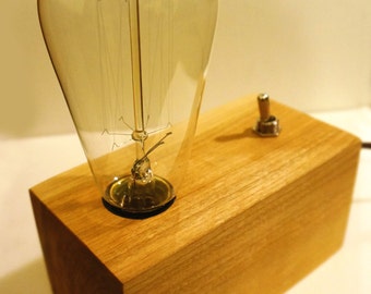 Industrial Edison Bulb Table Lamp-Block