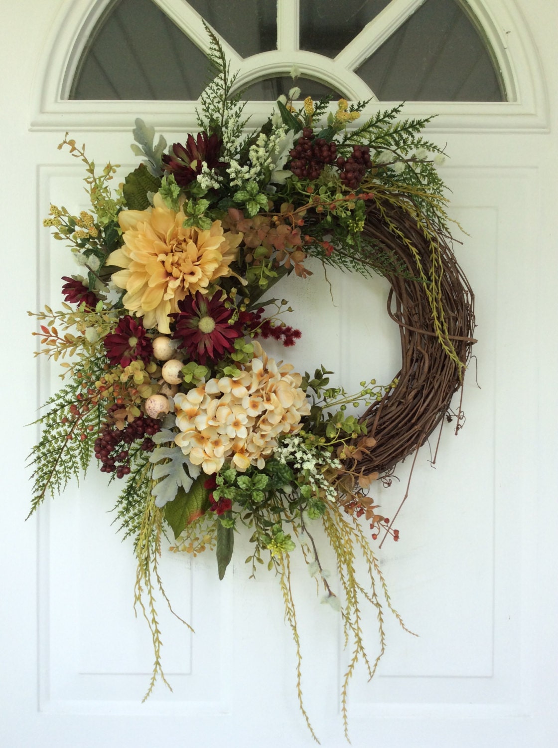 Summer Wreath-Fall Wreath-Rustic Wreath-Summer Door