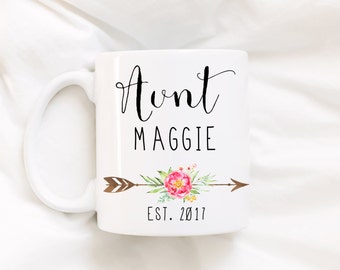 Auntie/pregnancy announcement/New baby/Aunt mug/Aunt coffee mug/coffee mug/mug/coffee cup/DISHWASHER SAFE.