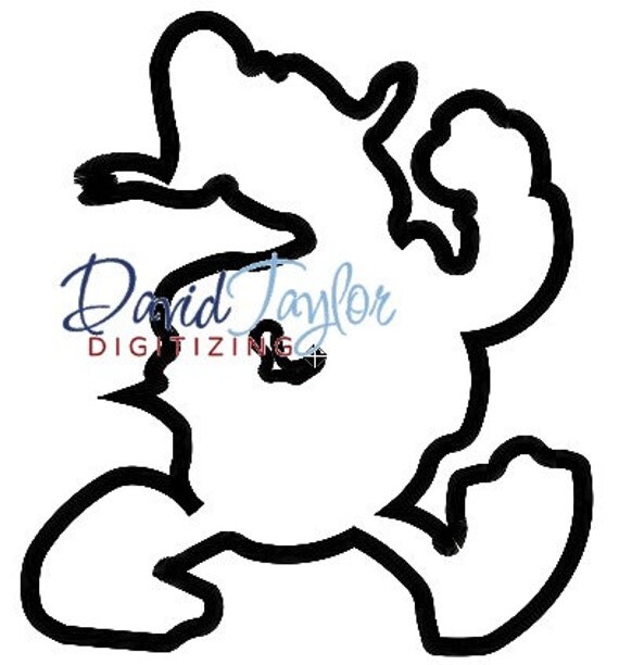 Donald Duck Silhouette 3 sizes 7 formats Applique