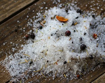 All Natural 'Enchantment' Bath Salts Herbal Bath Salts, Salt Blends, Sea Salt, Spa, foot Soak, Detox Bath, Botanical Bath Soak, Organic Bath