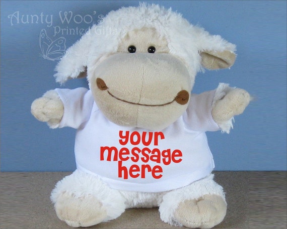 personalised sheep teddy