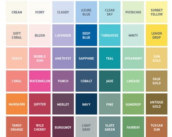 Items similar to Sawgrass Ink Color Chart with Custom Watermark ...