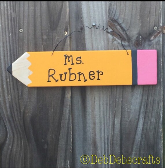Wood Teacher pencil sign Teacher gifts Personalized Teacher