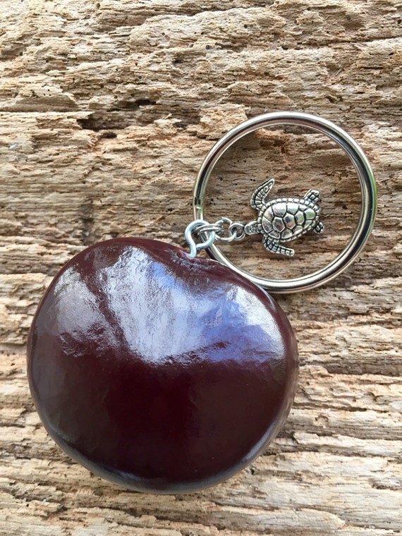 Sea Heart sea bean Mermaid jewelry keychain by MermaidHaloBoutique