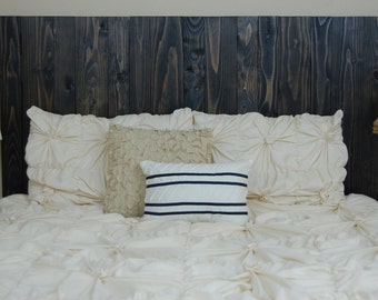 Barn Walls Twin Headboard - Ebony Stain. Lean on the wall. Easy Installation