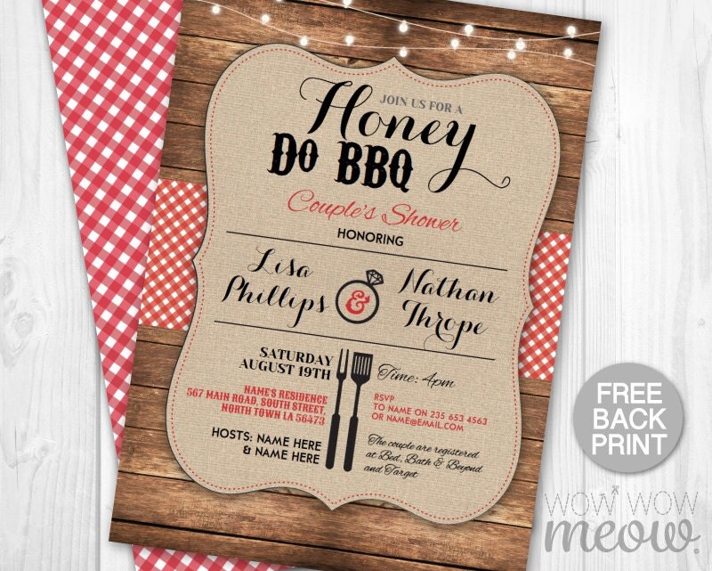 Honey Do Bbq Invitations 9