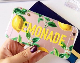 Transparent Lemonade Phone Case - Transparent Case - Clear Case - iPhone 7 Case - iPhone 7 Plus Case - iPhone SE Case - Samsung S7 Case -