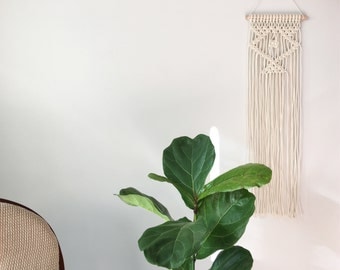 macrame wall hanging - rustic cotton wall decor
