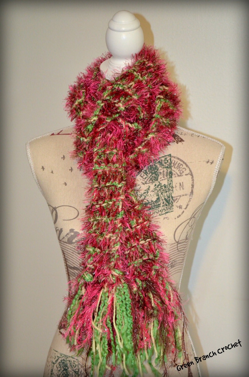 Charity Fundraiser Knit Scarf/Eyelash Yarn Scarf