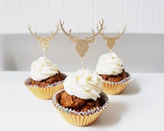 Deer Antlers Cupcake Toppers