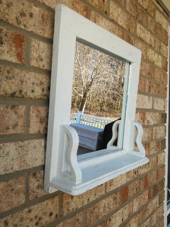 mirror shelf shabby chic mirror 12 x 12 distressed mirror mirror shelf shabby chic mirror 12 x 12 distressed mirror