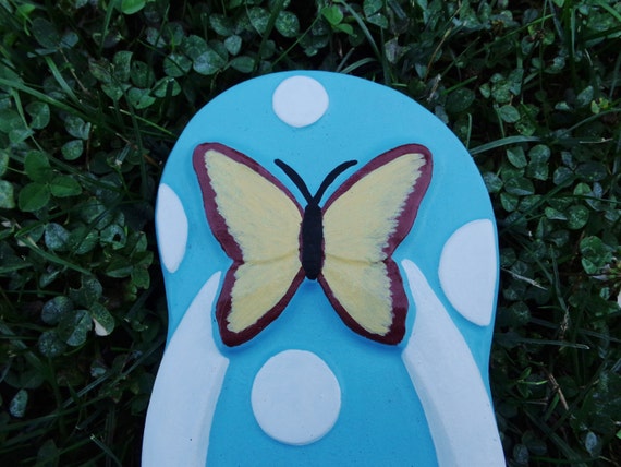 Flip Flop decor Concrete Flip Flops Garden by TheConcreteDaisy