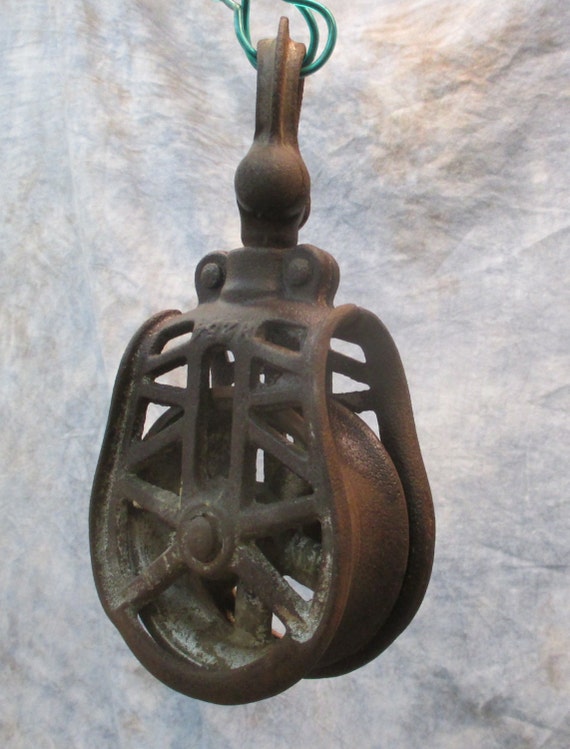 Cast Iron Antique Vintage Pulley Barn Hay by TheOldGrainery
