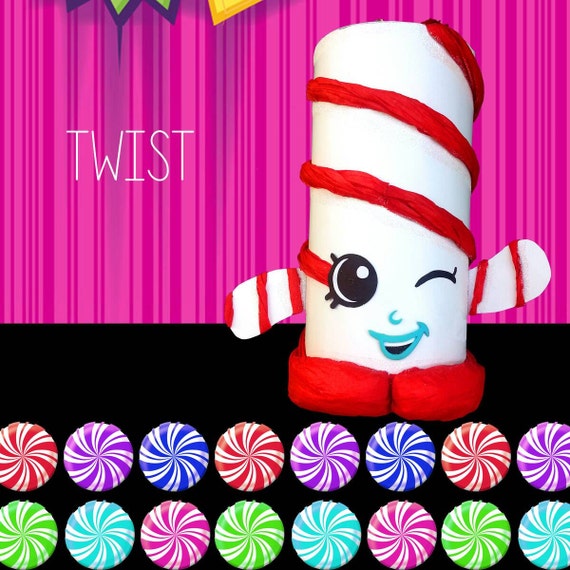 Items similar to Miss Candy Cane Twist | Shopkins Pinata | Shopkins ...