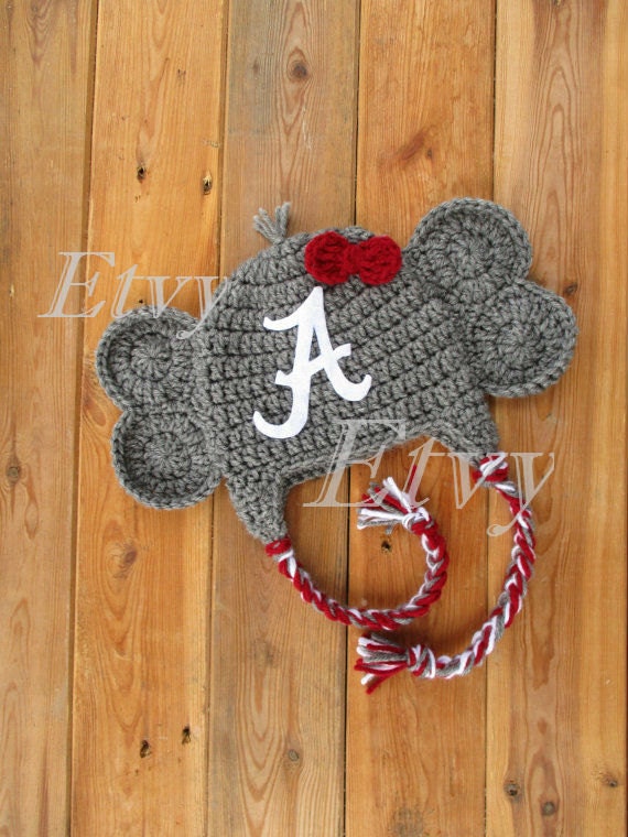 Crochet Alabama Crimson Tide Baby Newborn Hat Crochet by Etvy