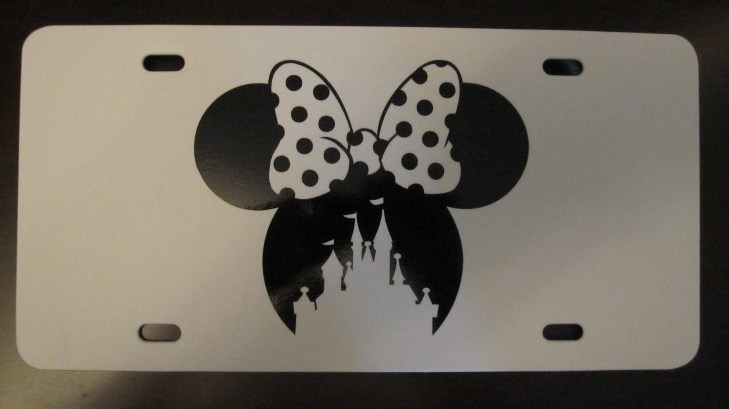 Minnie Mouse Castle License Plate Choose the Plate and Image