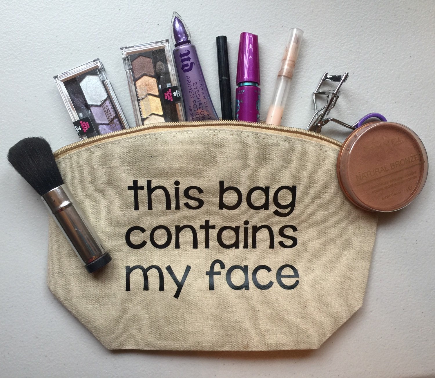 This bag contains my face makeup bag