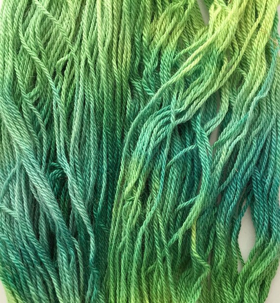 Variegated Alpaca Yarn Green Alpaca Yarn Sport Weight