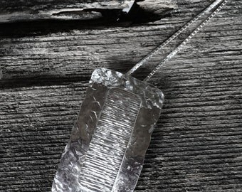 Hammered Sterling Silver Pendant/Necklace