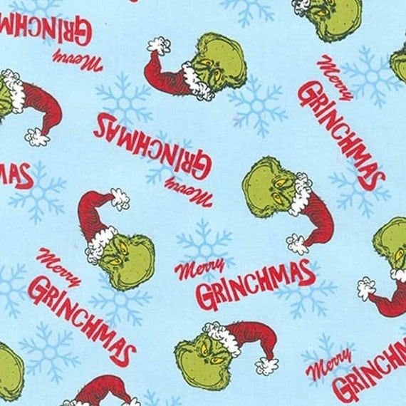 How the Grinch Stole Christmas Fabric / Merry by SewWhatQuiltShop