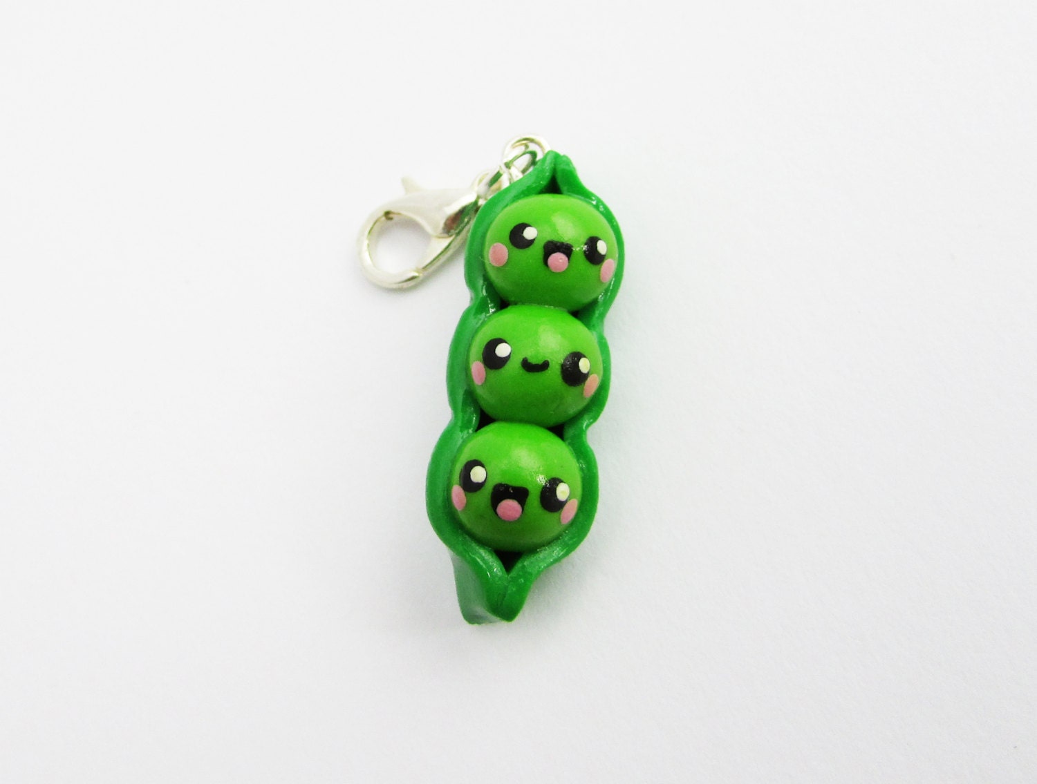 Peas in a pod charm Three Peas in a Pod Pea pod charm gift