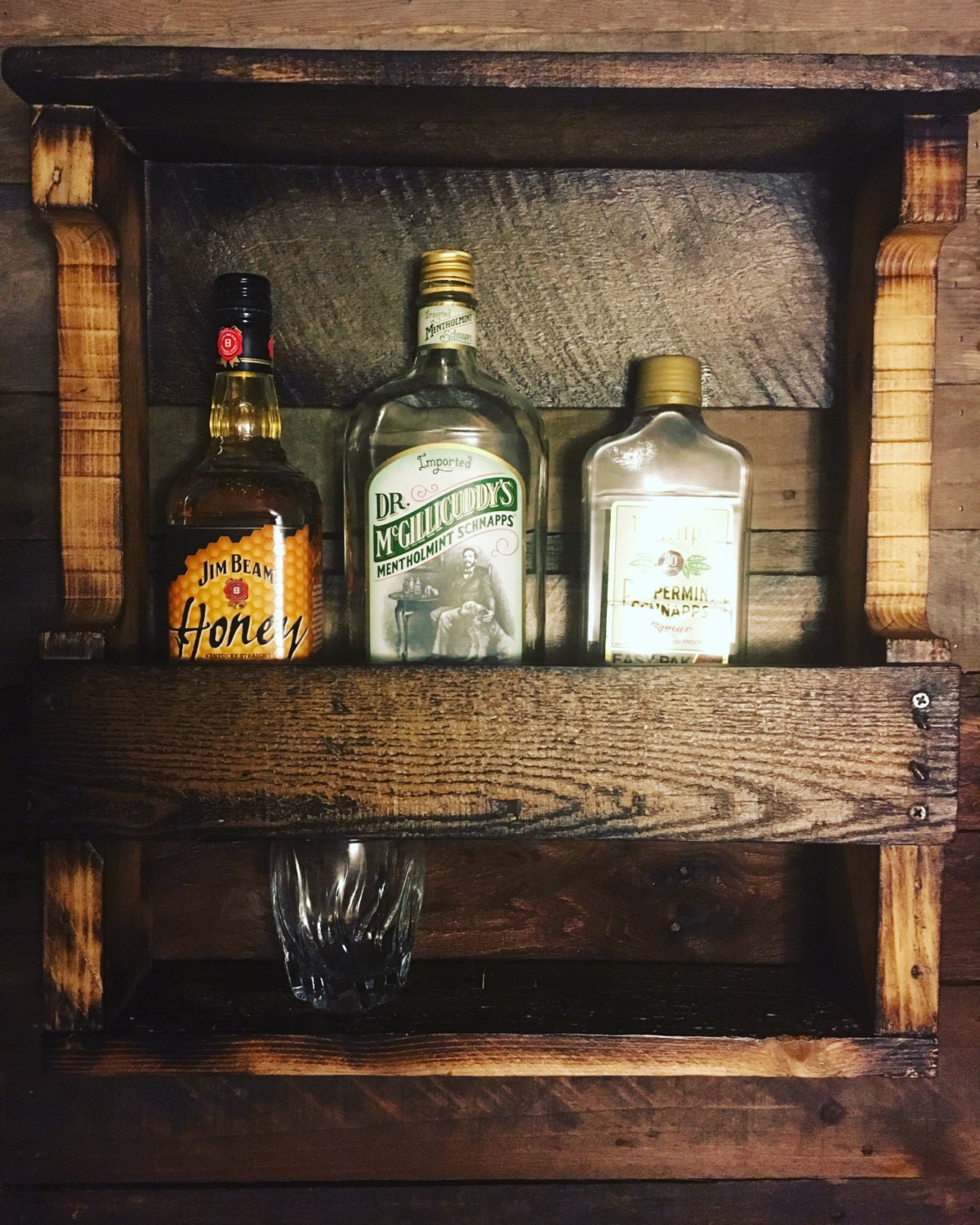 Wood Pallet Whiskey Racks