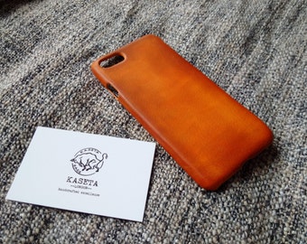 iPhone 7 goat leather case 'Old Tan'