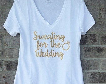 Sweating for the Wedding V Neck Shirt