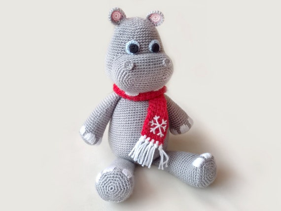 hippopotamus for christmas stuffed animal