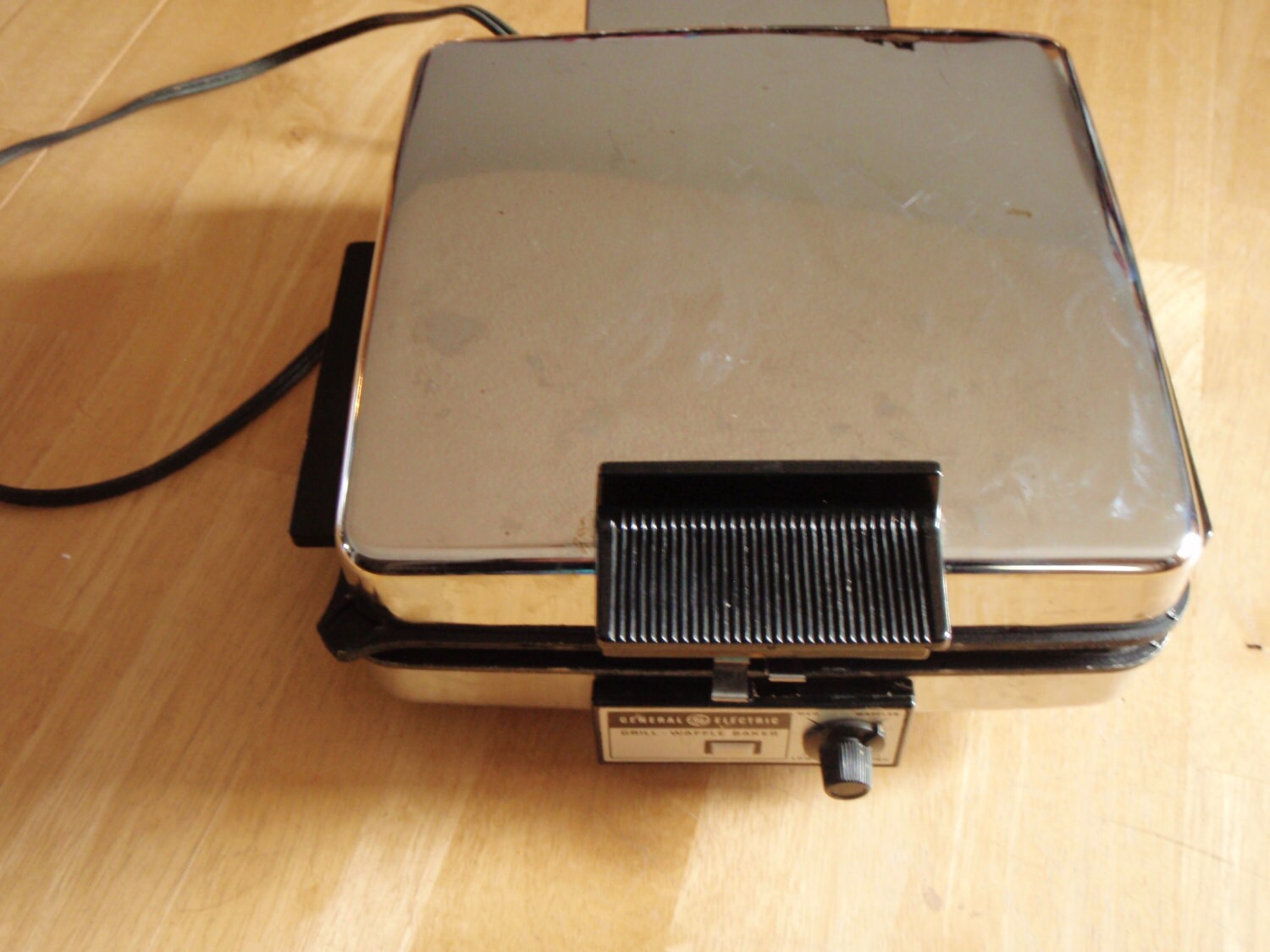 General Electric Chrome Waffle Baker Vintage